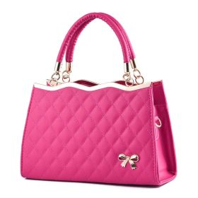 Crossbody shoulder bag with bow (Option: Rose red)