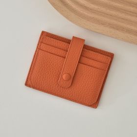 Ultra-thin Card Holder Women's South Korea Multi-card-slot (Option: Lucky Orange)