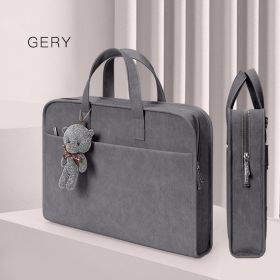 Laptop Bag case 13.3 14 15.6 inch Sleeve Bag for M1 Macbook Air Pro 13 14 15 Computer Shoulder Huawei HP Handbag Briefcase Bag (Color: Grey, size: 14inch)
